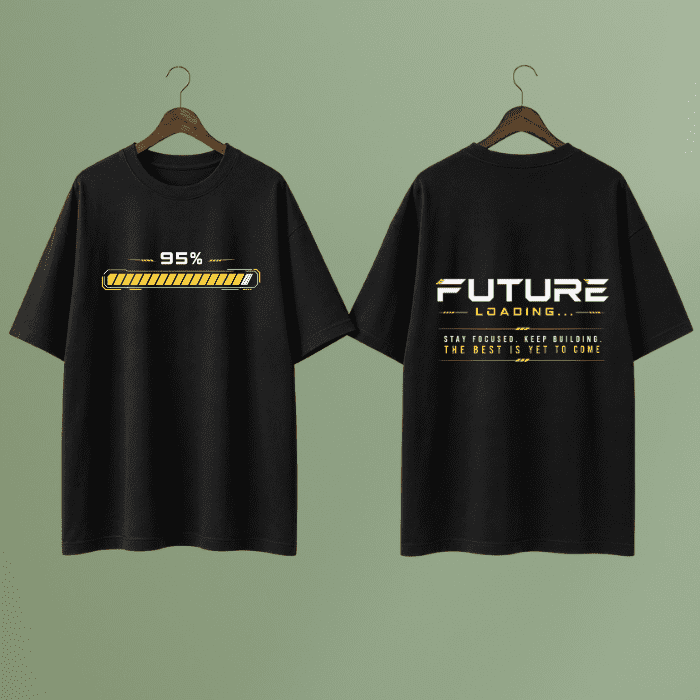 Future Loading 95% Oversized Graphic T-Shirt – Premium Cotton