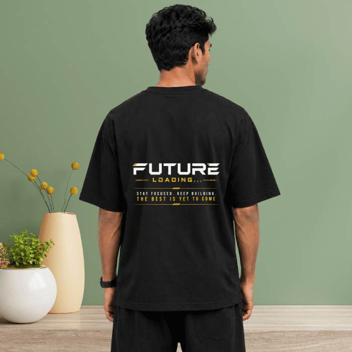 Future Loading 95% Oversized Graphic T-Shirt – Premium Cotton