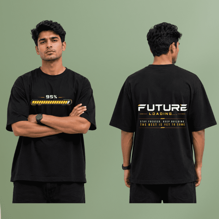 Future Loading 95% Oversized Graphic T-Shirt – Premium Cotton
