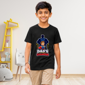 Dad’s Little Champion Kids Premium Cotton Graphic T-Shirt