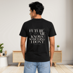 Future Me Knows Something – Oversized Cotton Graphic T-Shirt