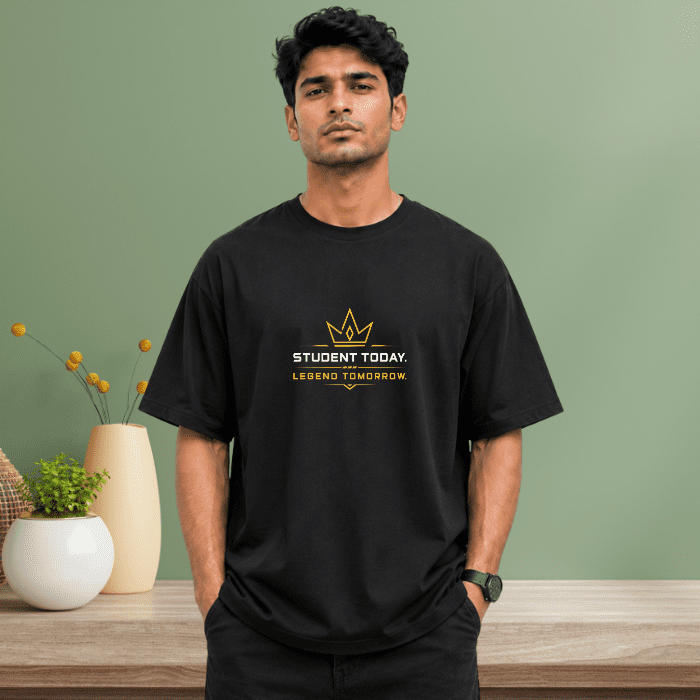Student Today, Legend Tomorrow Oversized Graphic T-Shirt – Premium Cotton