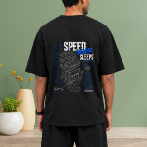 Speed Never Sleeps Graphic T-Shirt – Premium Cotton Oversized Tee