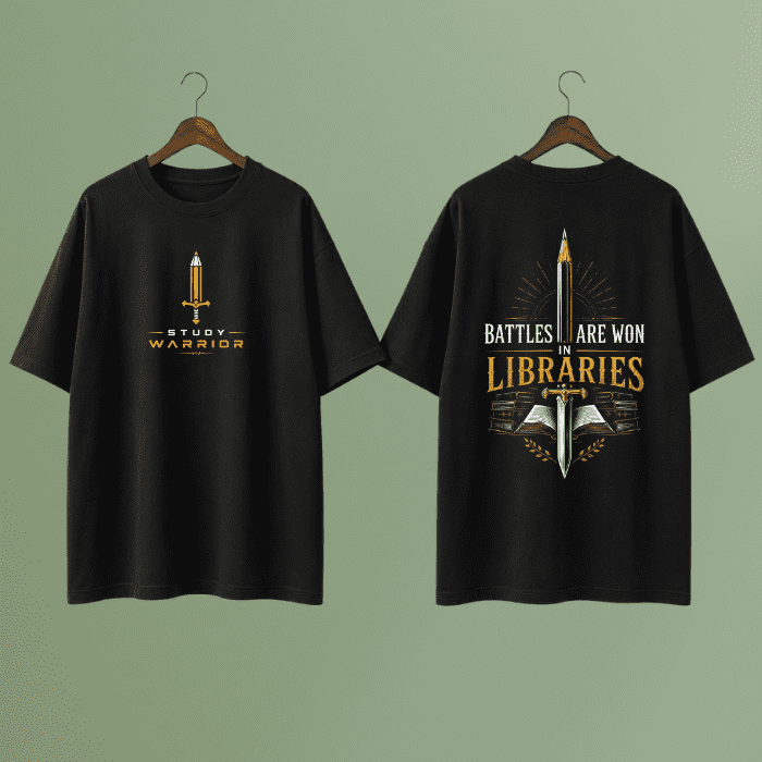 Study Warrior Graphic T-Shirt – Premium cotton Oversized Tee