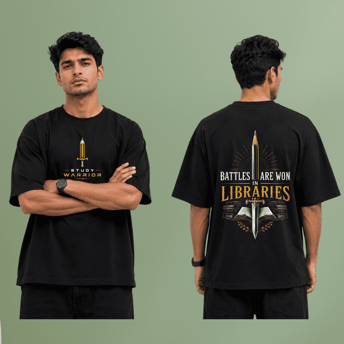 Study Warrior Graphic T-Shirt – Premium cotton Oversized Tee