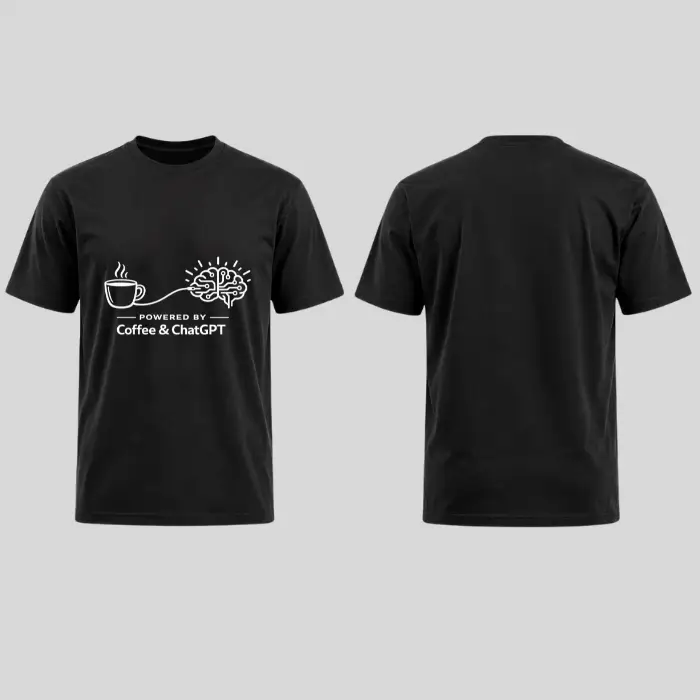 Coffee & ChatGPT Graphic T-Shirt – Premium Cotton
