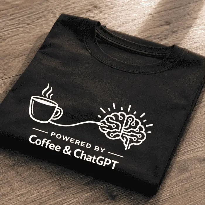 Coffee & ChatGPT Graphic T-Shirt – Premium Cotton