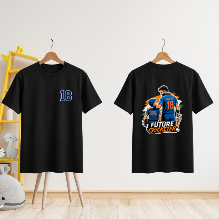 Future Cricketer Kids Premium Cotton Graphic T-Shirt