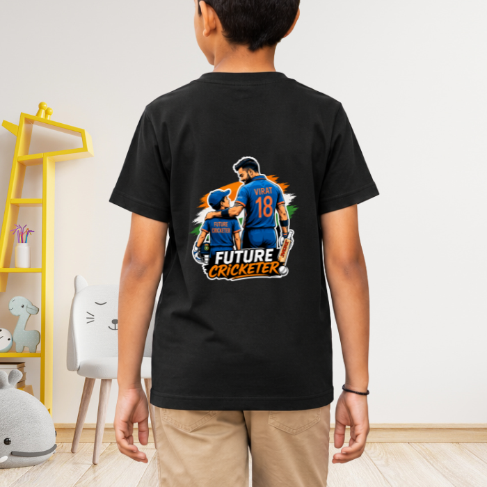 Future Cricketer Kids Premium Cotton Graphic T-Shirt