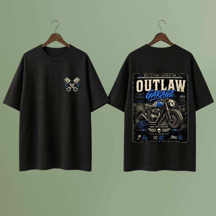 Outlaw Garage Graphic T-Shirt – Premium Oversized Cotton Streetwear Tee