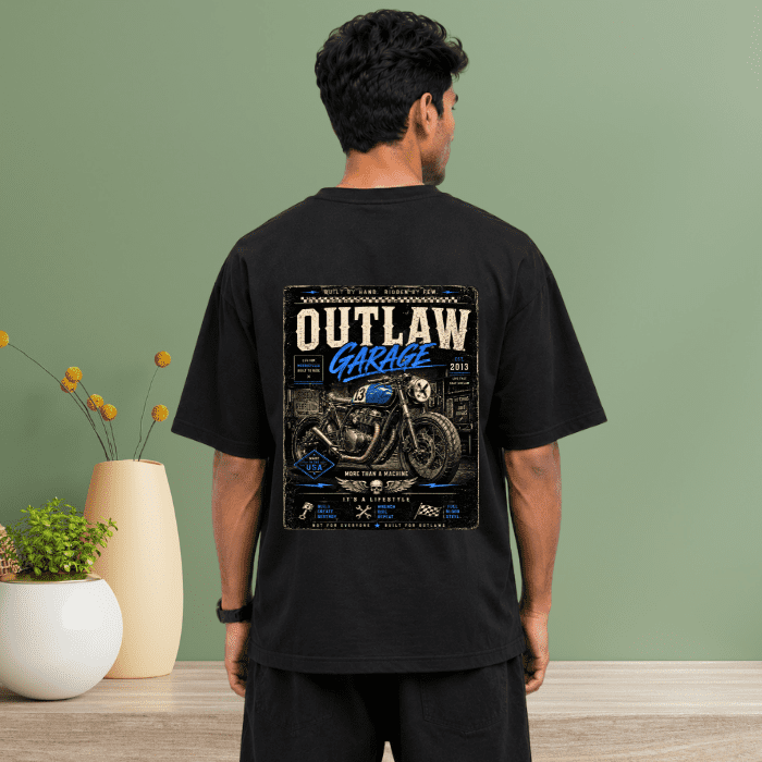Outlaw Garage Graphic T-Shirt – Premium Oversized Cotton Streetwear Tee